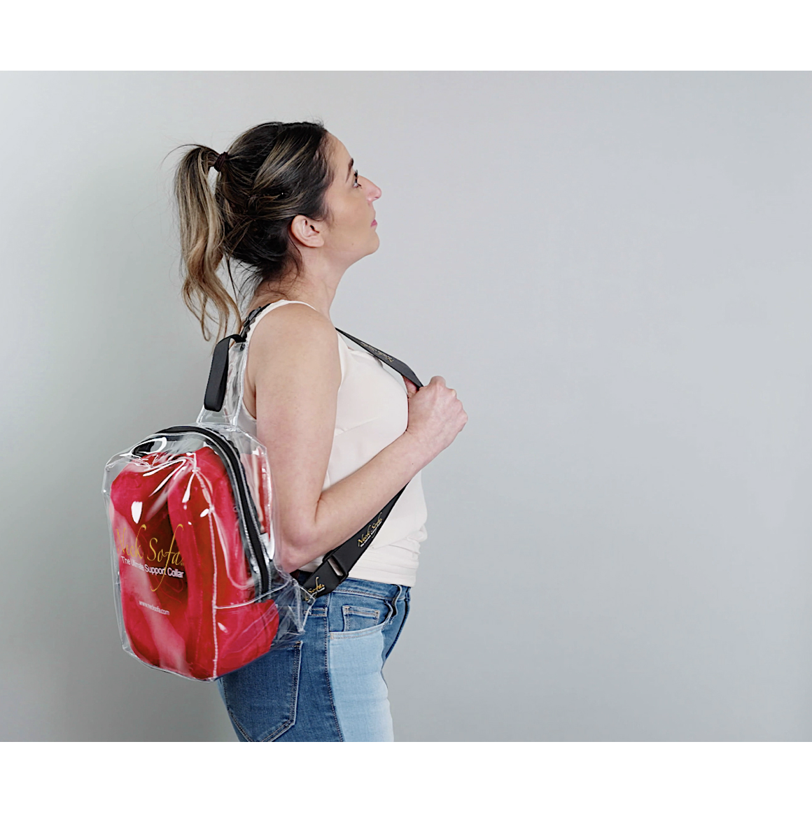 Cozy Meets Convenient. Use it for Local or international flights - red