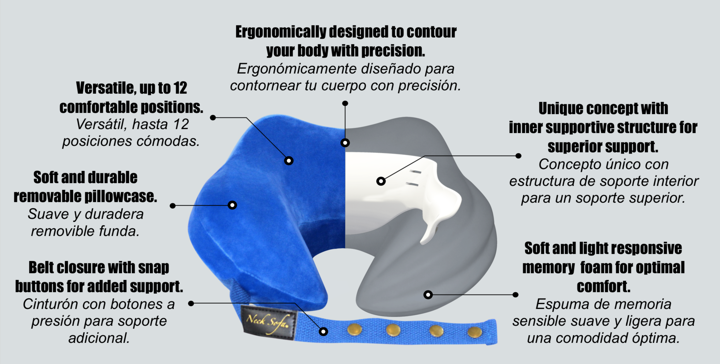 Neck Sofa® Collar, the ultimate support pillow