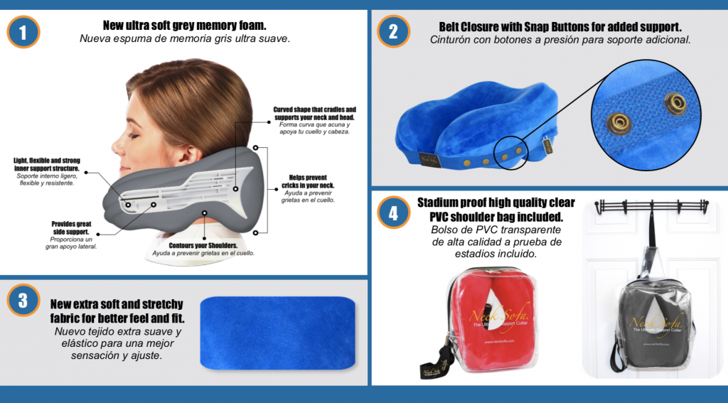 New and Improved Neck Sofa® Pillow