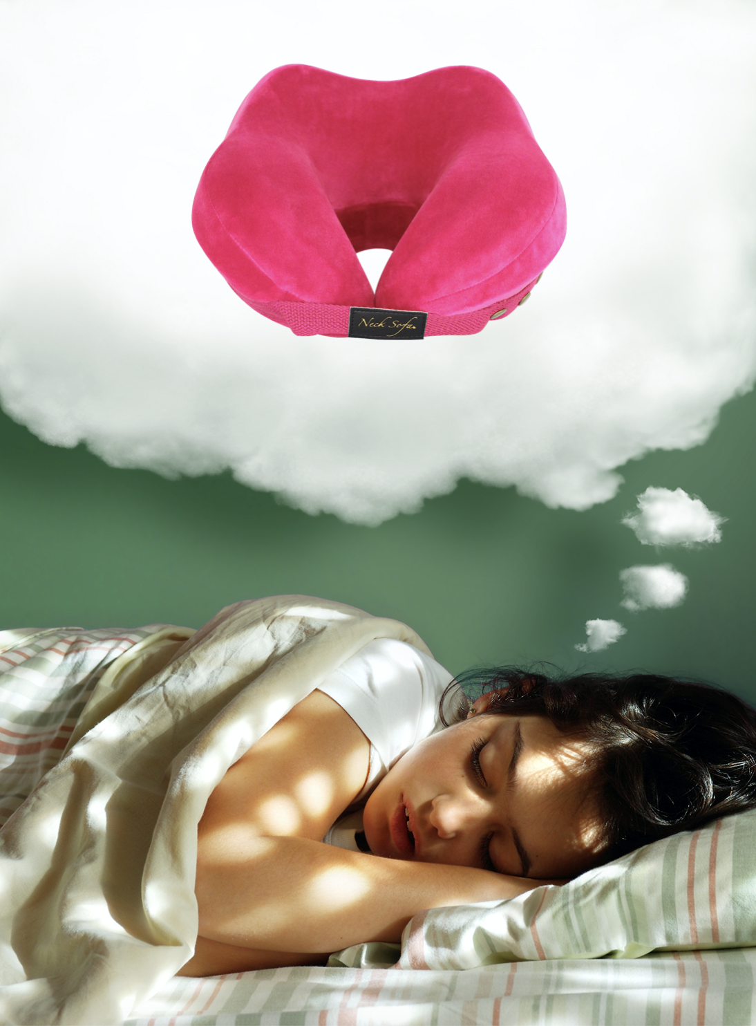 Girl dreaming about the Neck Sofa®