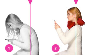 forward head posture caused by mobile device