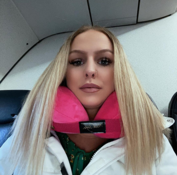 Use the Neck Sofa® Pillow when traveling