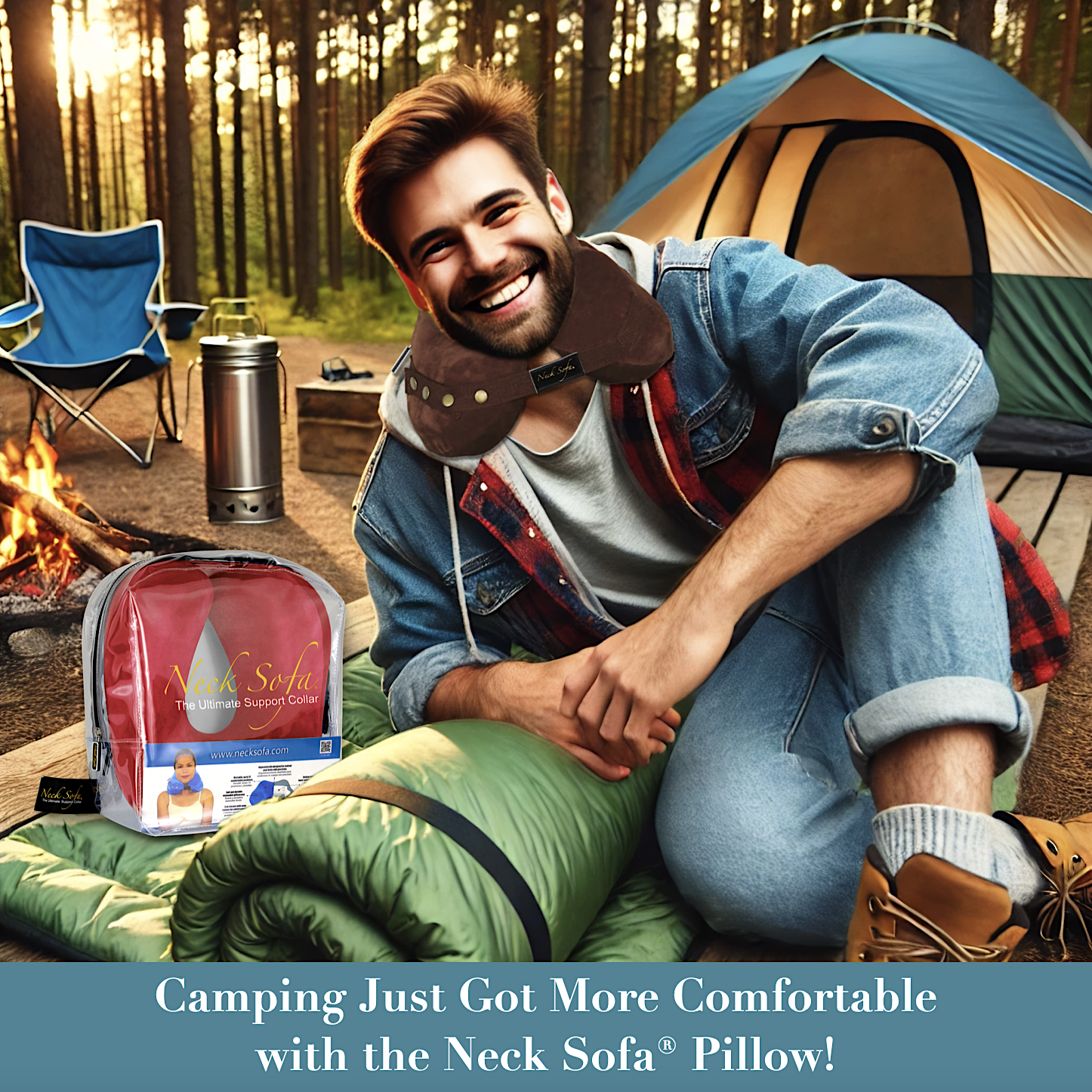 Camping Just Got More Comfortable with the Neck Sofa® Pillow
