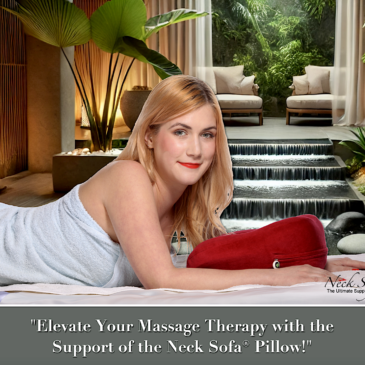 Close-up of a luxurious spa setting, focusing on beige-toned lounge chairs, cozy towels, softly lit candles, and a soothing water feature with smooth stones surrounded by tropical plants. The setting has natural wood and stone elements for a tranquil ambiance.