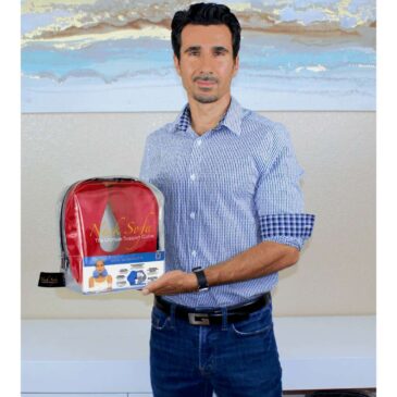 Meet Gabriel Durand, Gabriel is the entrepreneur who designed and invented with his wife the Neck Sofa® Pillow