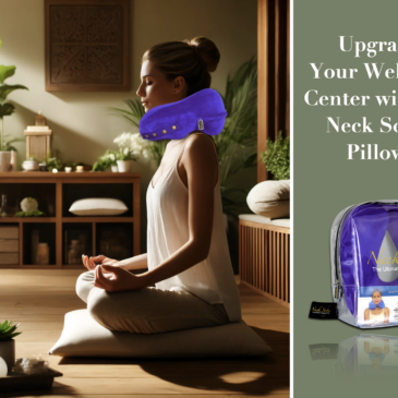 A photo of a young woman wearing a purple Neck Sofa, practicing yoga in a classic pose at a wellness center.